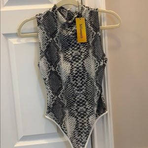 NWT snakeskin bodysuit